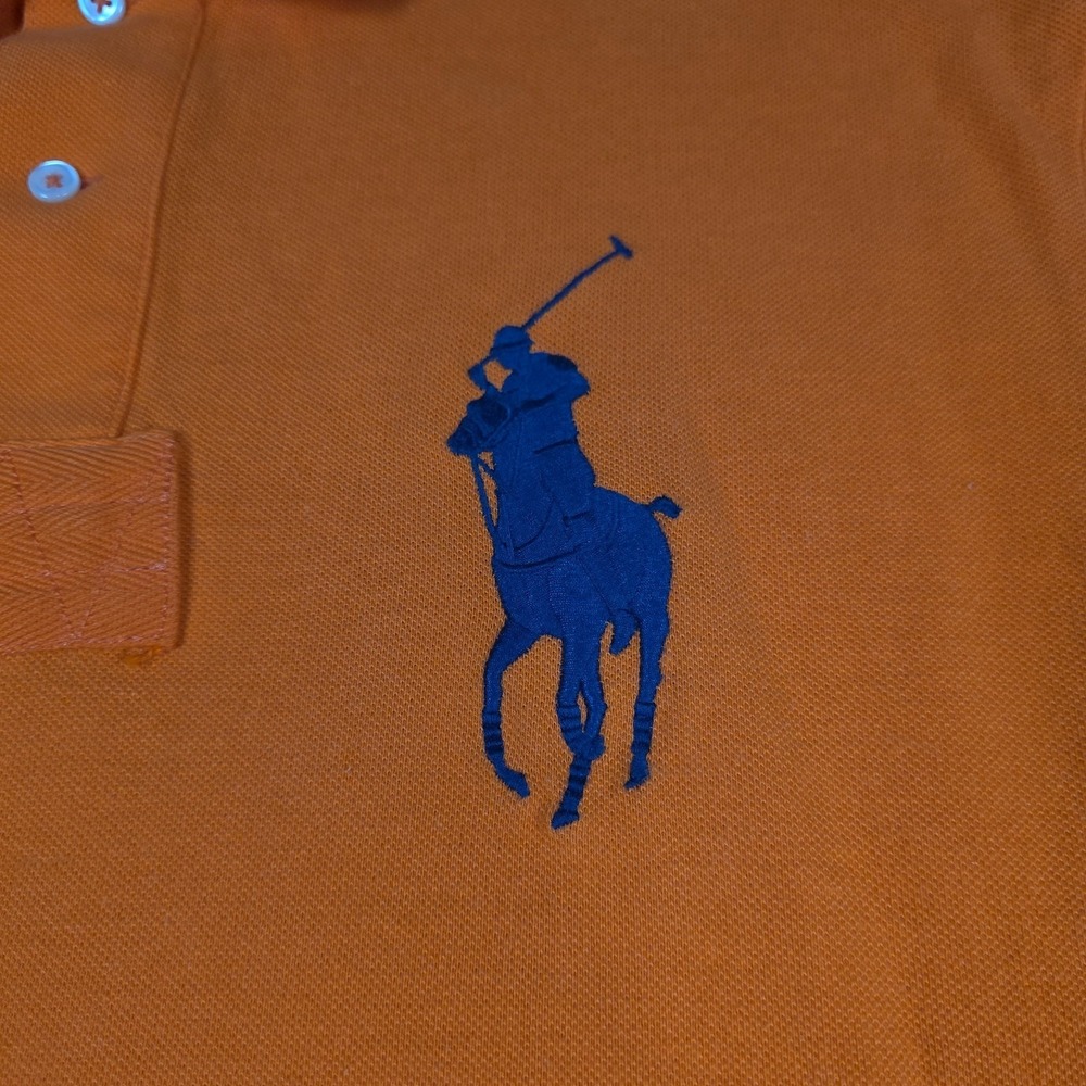 Ralph Lauren Polo Shirt Mens Size L Orange Short Sleeve Classic Fit Outdoor - Picture 11 of 13